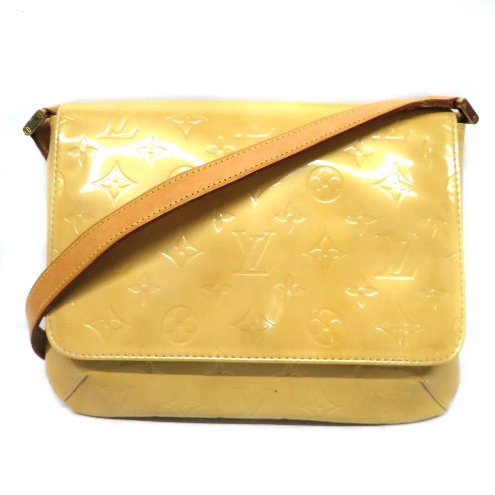 Louis Vuitton Thompson Street Monogram Vernis Yellow Hobo Bag